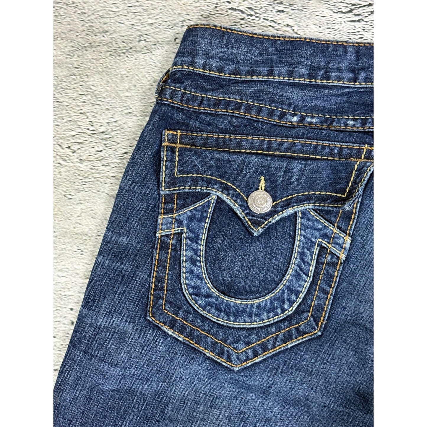 True Religion jeans vintage Ricky denim pants blue big logo