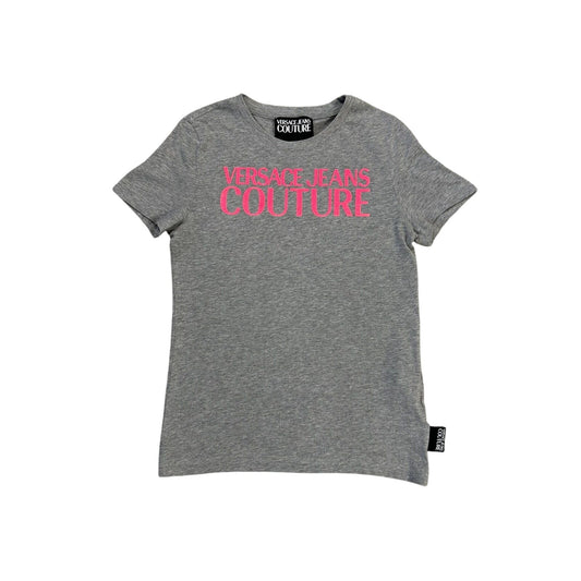 Versace Jeans Couture t-shirt grey pink big logo