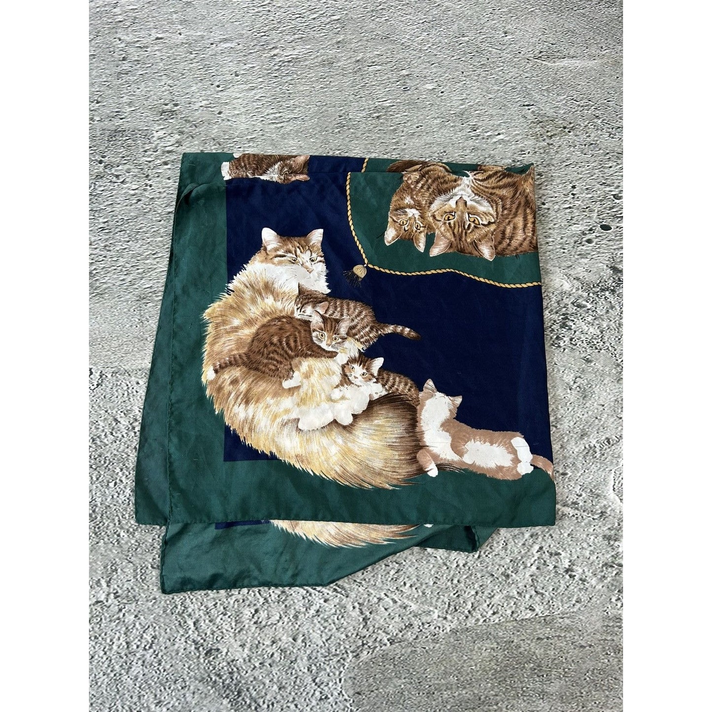 Vintage scarf cats fullprint shawl