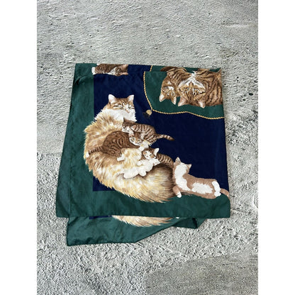 Vintage scarf cats fullprint shawl