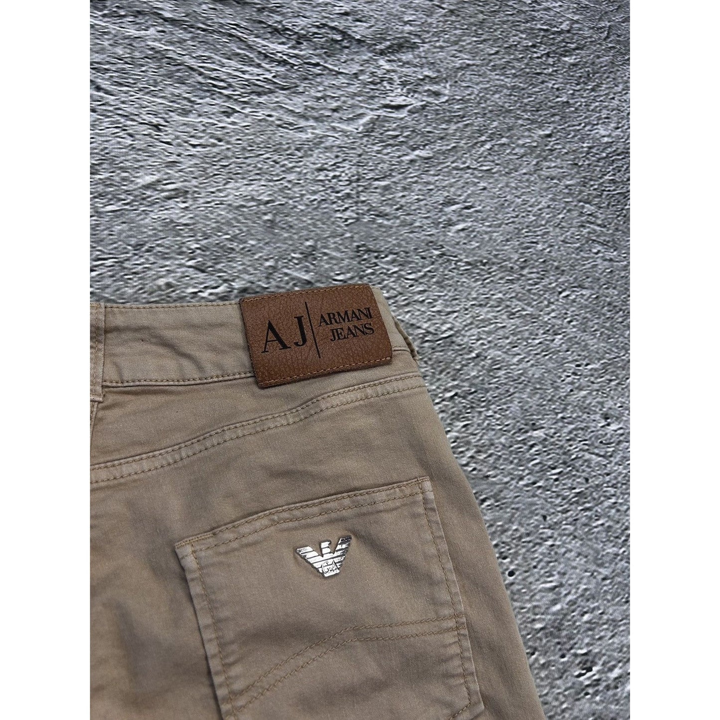 Armani vintage beige jeans slim denim pants