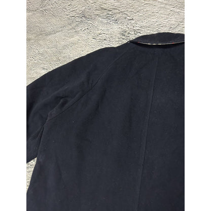 Burberrys coat navy vintage nova check Burberry wool