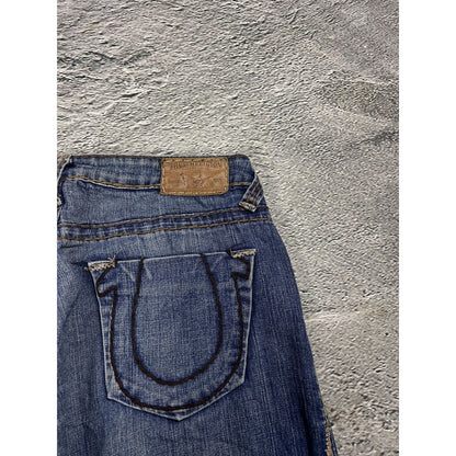 True Religion jeans vintage flared bootcut brown stitching