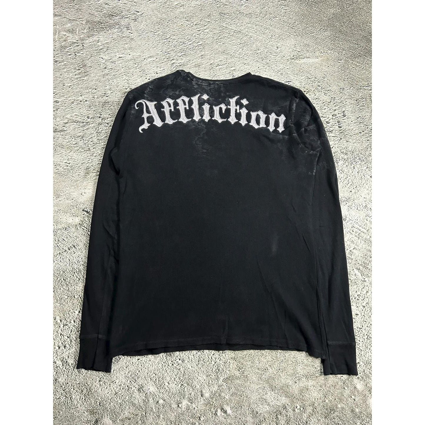 Affliction Vintage Y2K Longsleeve black skull big logo