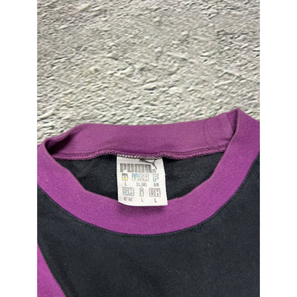 Puma vintage t-shirt 90s purple black big logo