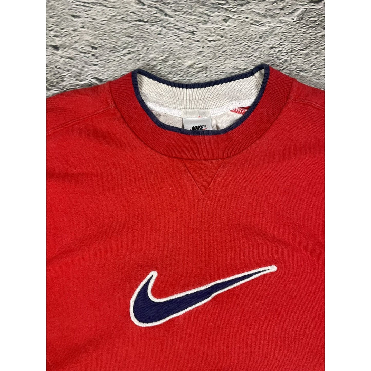Nike Crewneck Vintage Red Big Logo swoosh 90s