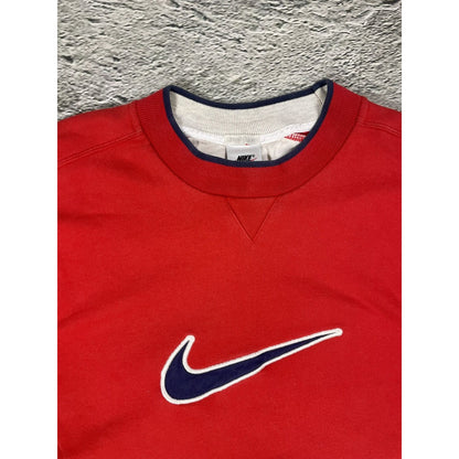 Nike Crewneck Vintage Red Big Logo swoosh 90s