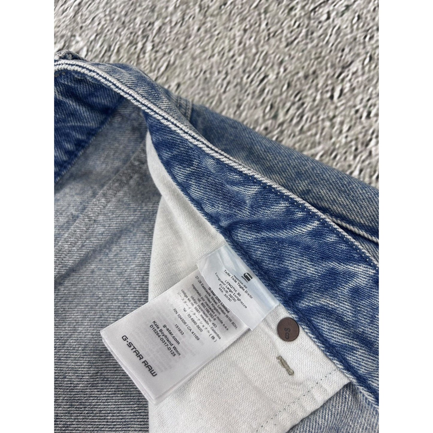 G Star Raw baby blue baggy jeans vintage