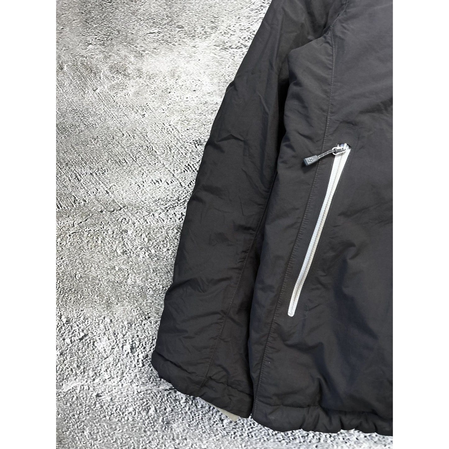 Montbell down puffer jacket reversible black grey