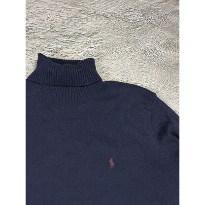 Polo Ralph Lauren vintage sweater turtleneck lambswool navy