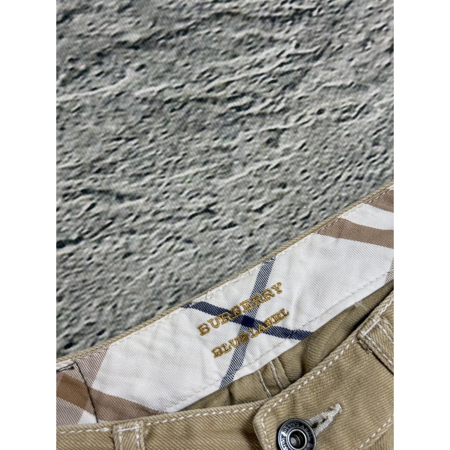 Burberry flared jeans beige blue label japanese Y2K