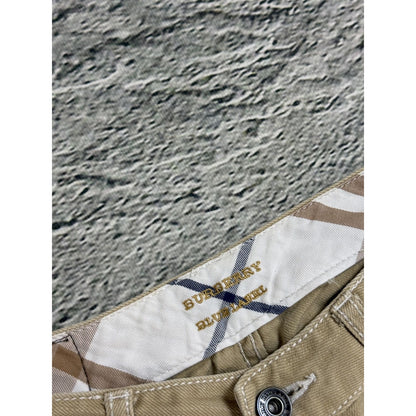Burberry flared jeans beige blue label japanese Y2K