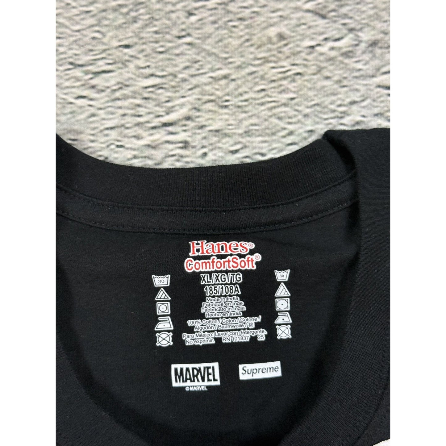 Supreme Hanes Spider-Man T-shirt Web Black Marvel