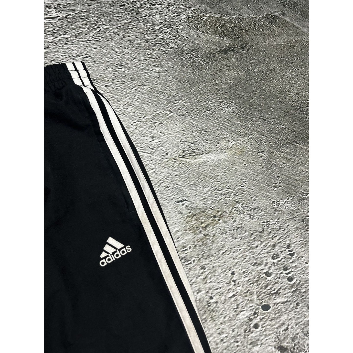 Adidas vintage grey nylon track pants drill Y2K