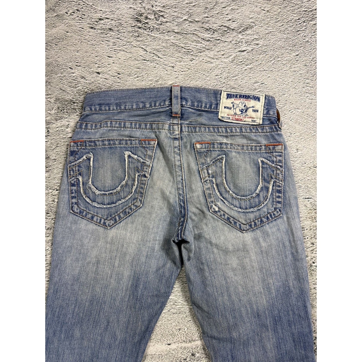True Religion jeans vintage denim pants blue distressed