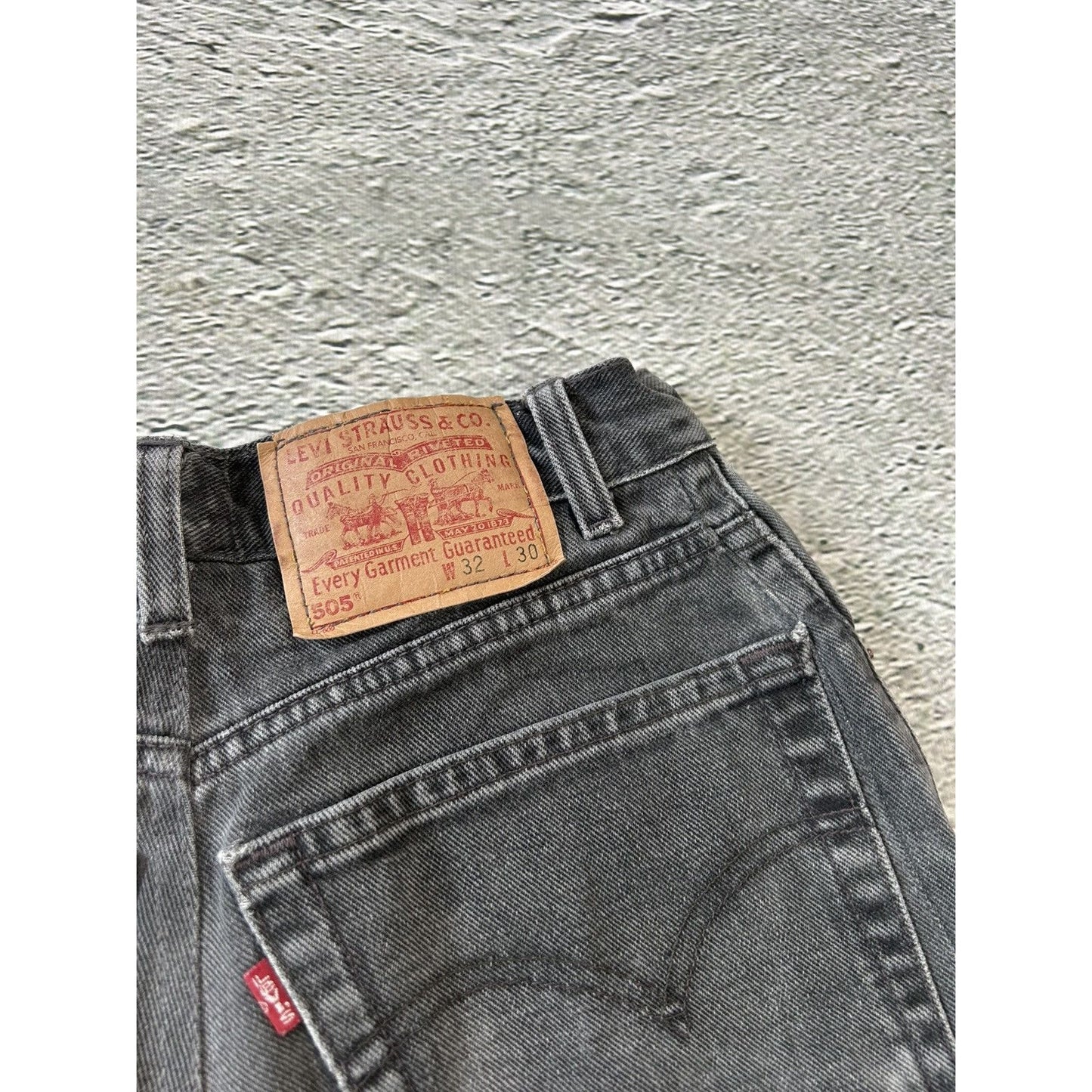 90s Levi’s 505 vintage washed black jeans made in USA denim