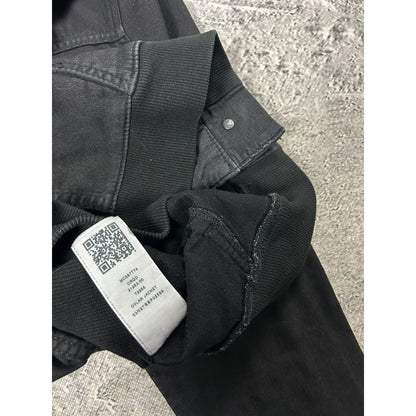 True Religion denim jacket black hooded