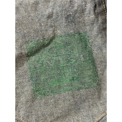 Evisu Raw denim Vest vintage embroidery seagull selvedge
