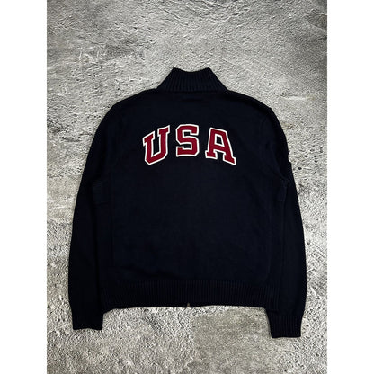 Chief Keef Polo Ralph Lauren zip sweater USA big pony navy