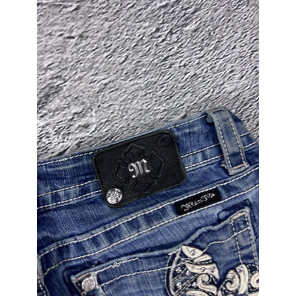 Miss Me rhinestone glitter jeans Y2K flared