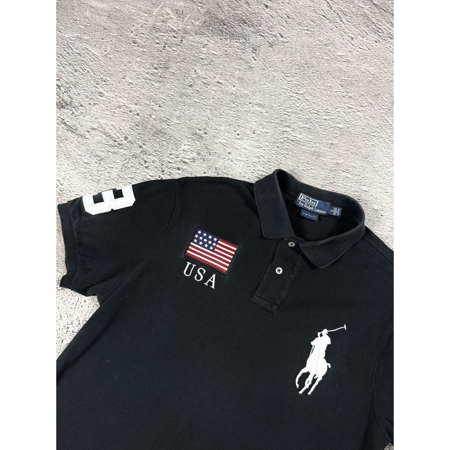 Chief Keef Polo Ralph Lauren USA black Polo t-shirt big pony