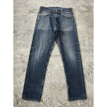 Evisu jeans red daicock big logo selvedge navy denim