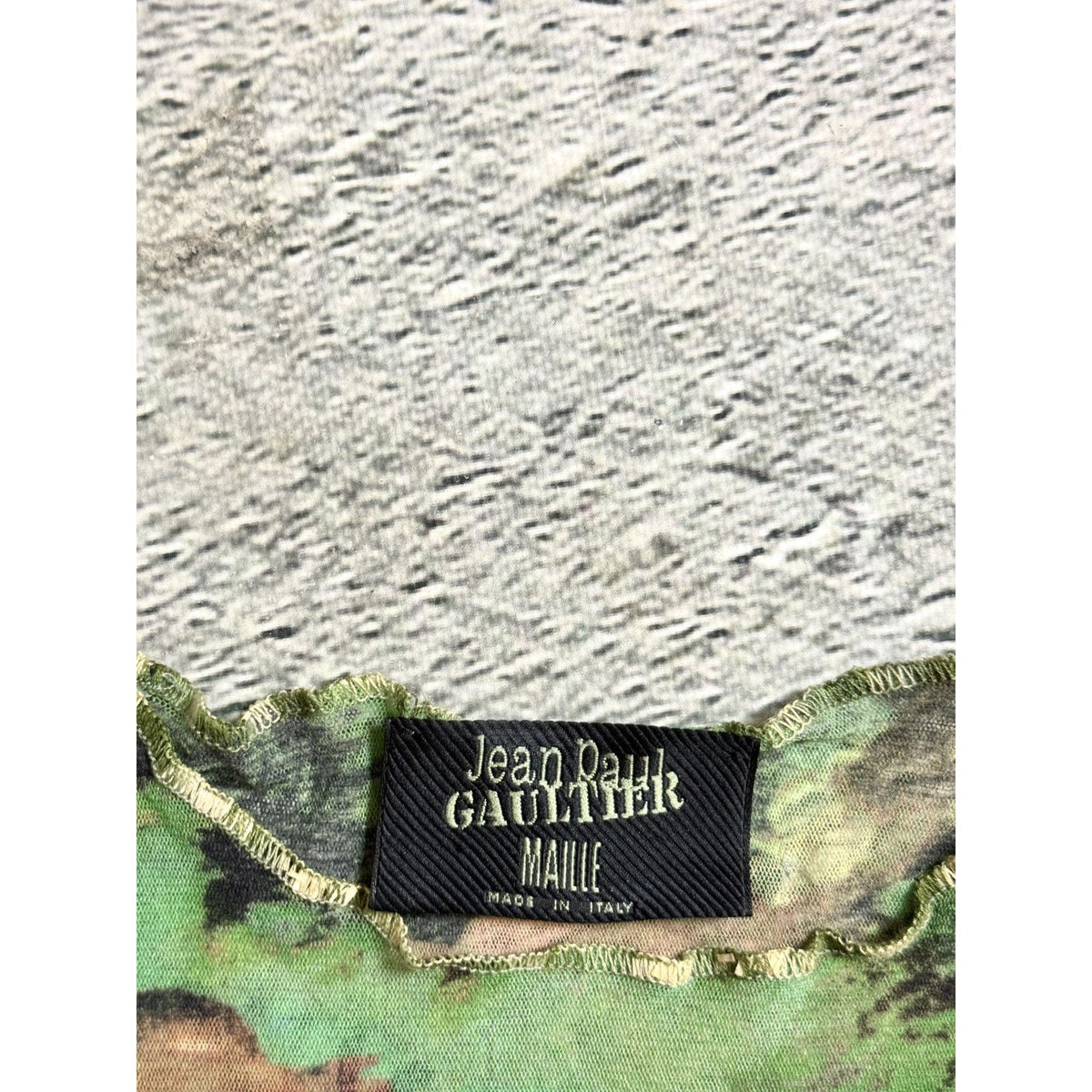 Jean Paul Gaultier 1998 RARE Hindu Tattoo Mesh longsleeve