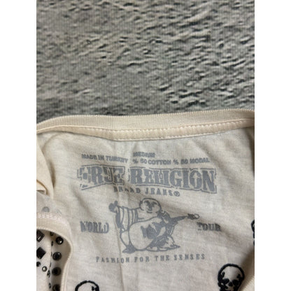 True Religion Skull White Tank Top T-shirt