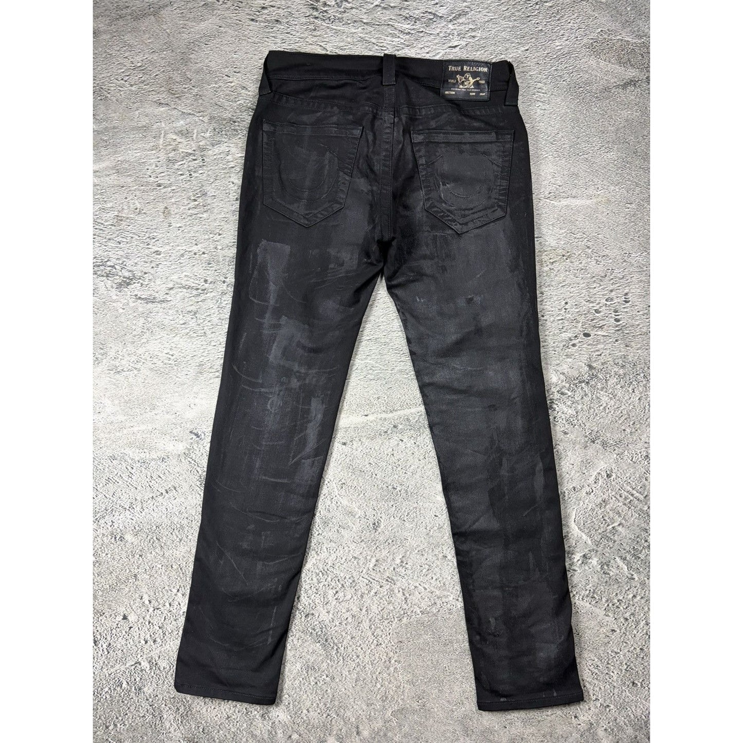 True Religion vintage jeans Waxed black painted Hedi