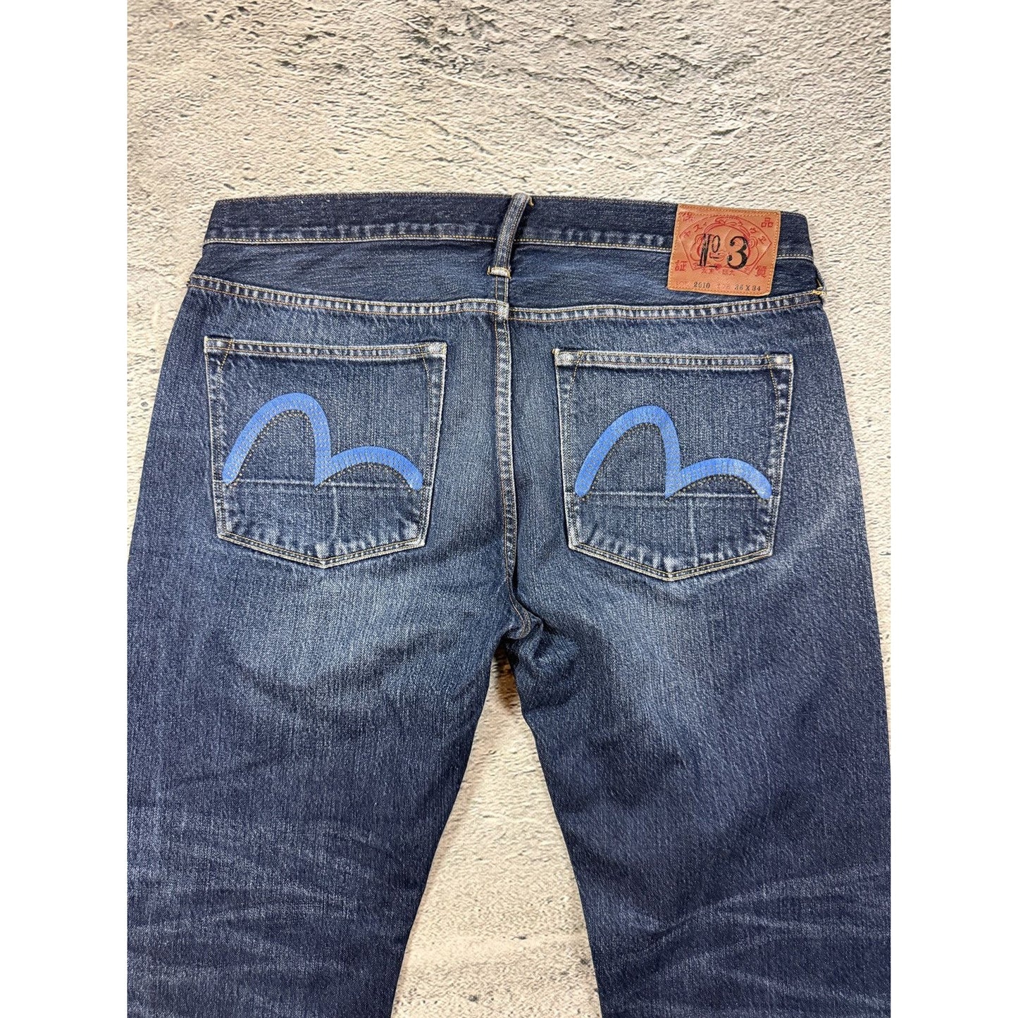Evisu jeans vintage navy blue seagulls Genes