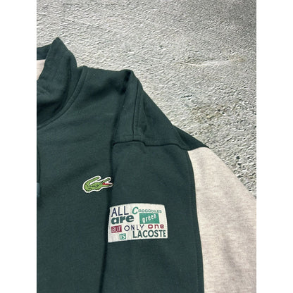 Lacoste zip sweatshirt green track jacket 80s all crocodiles