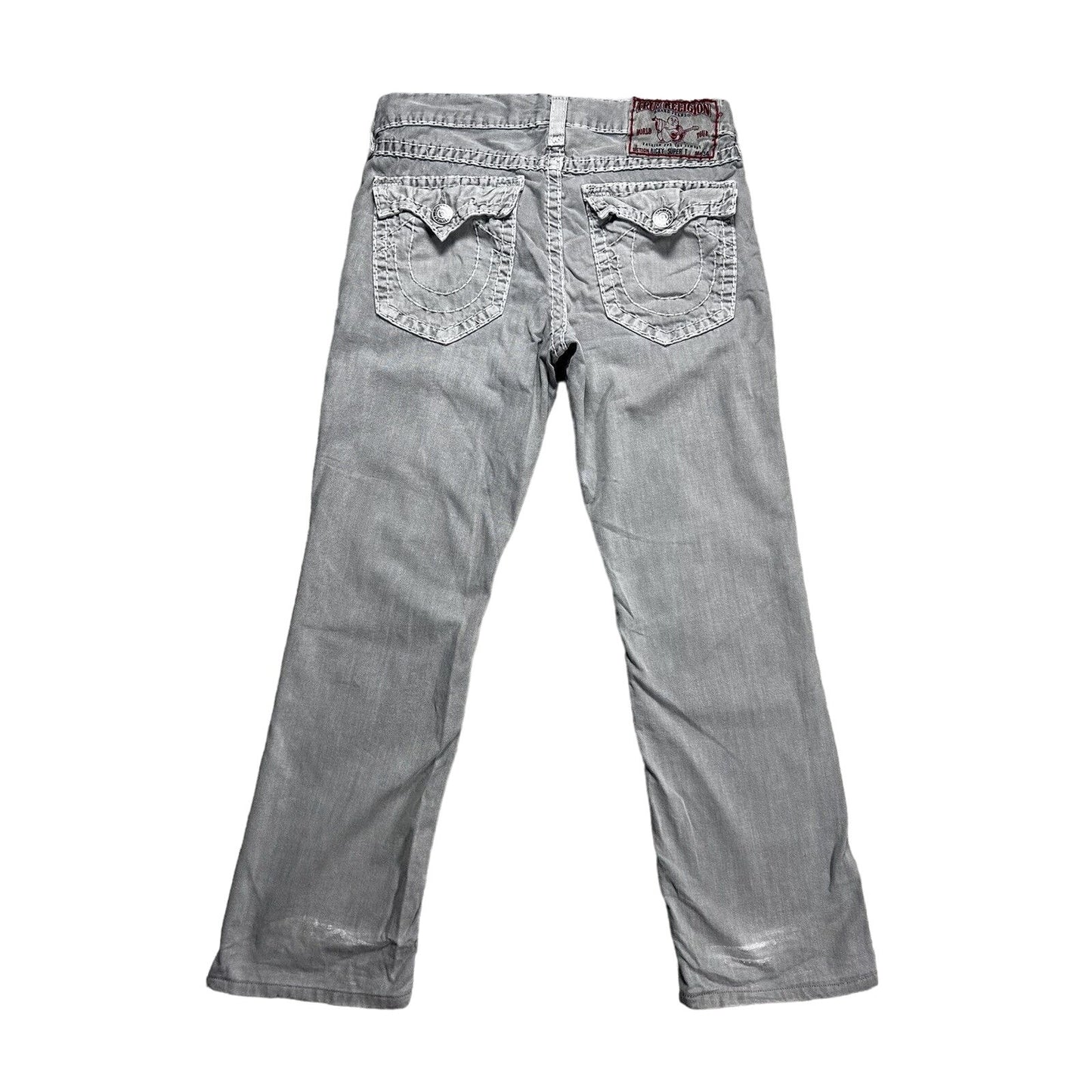 True Religion vintage grey jeans Ricky contrast stitching