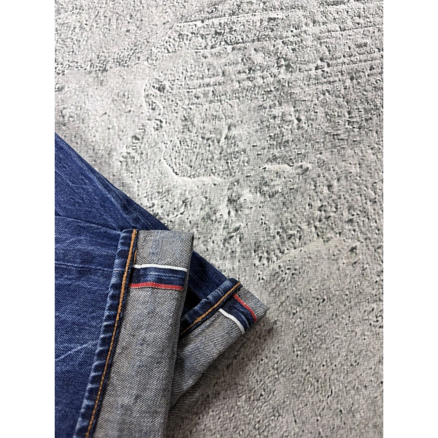 Evisu jeans daicock big logo black selvedge denim navy