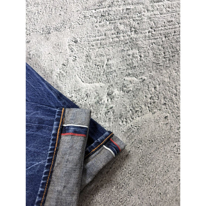 Evisu jeans daicock big logo black selvedge denim navy