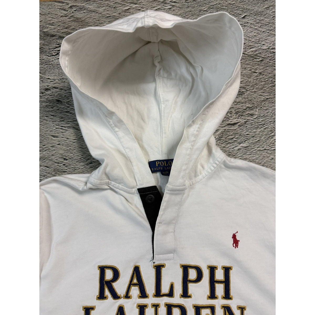 Chief Keef Polo Ralph Lauren hooded Longsleeve white