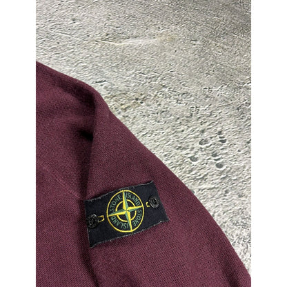 Stone island burgundy sweater knit