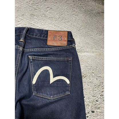 Evisu jeans vintage navy white seagulls selvedge