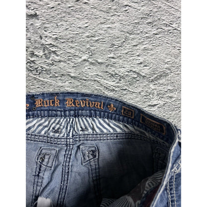 Rock Revival rhinestone glitter jeans Y2K flared denisa