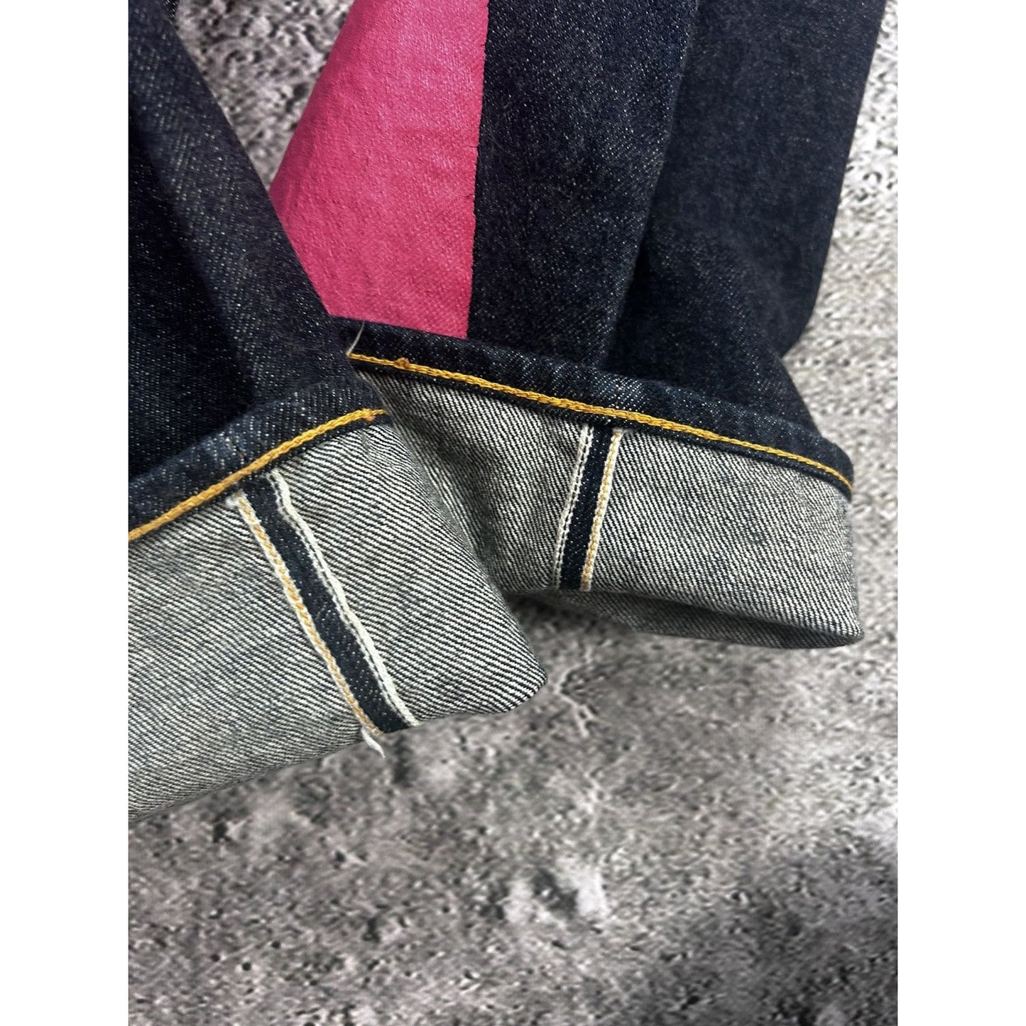 Evisu jeans daicock big logo pink selvedge denim Japan