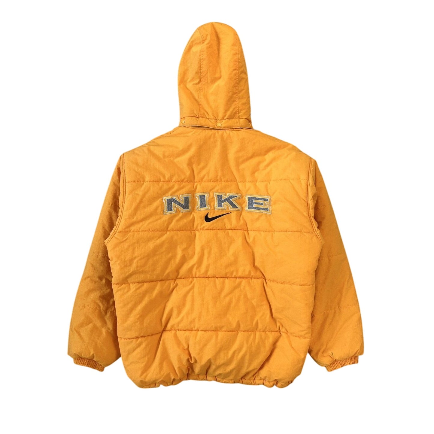 Nike vintage puffer jacket big logo 90s orange