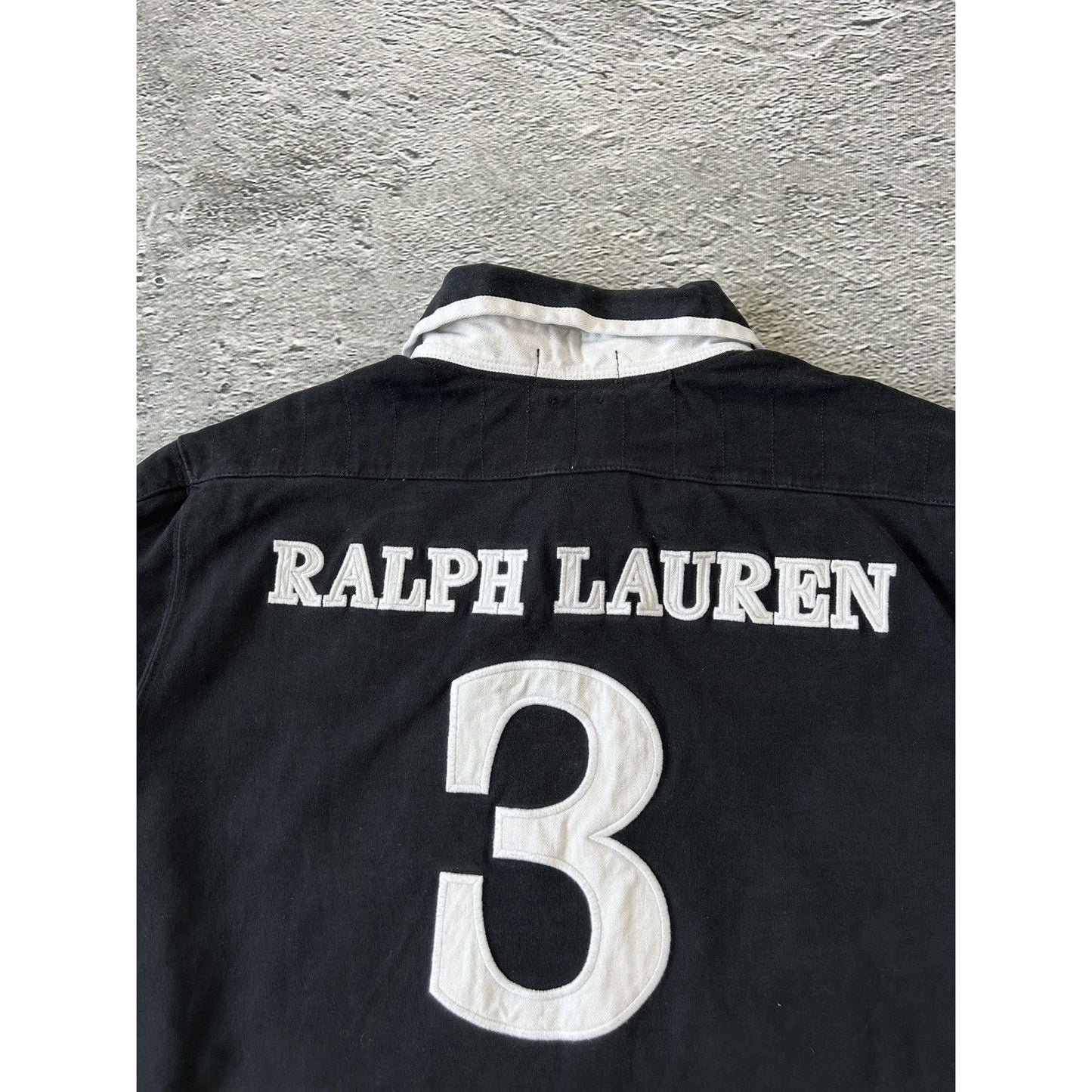 Chief Keef Polo Ralph Lauren longsleeve big logo black white