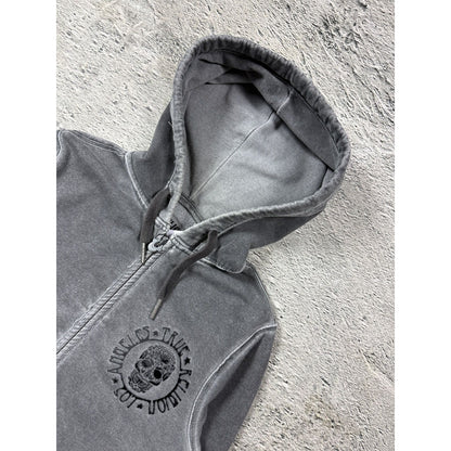 True Religion zip hoodie vintage skull rhinestones