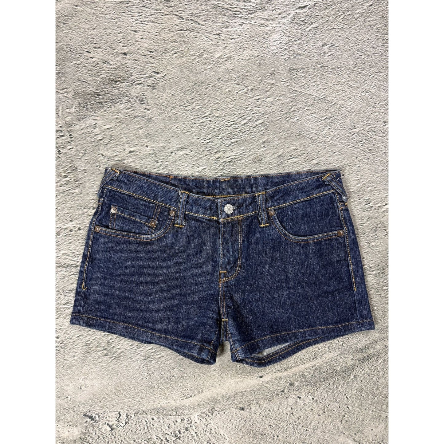 Evisu mini shorts flowers logo vintage jeans jorts sample