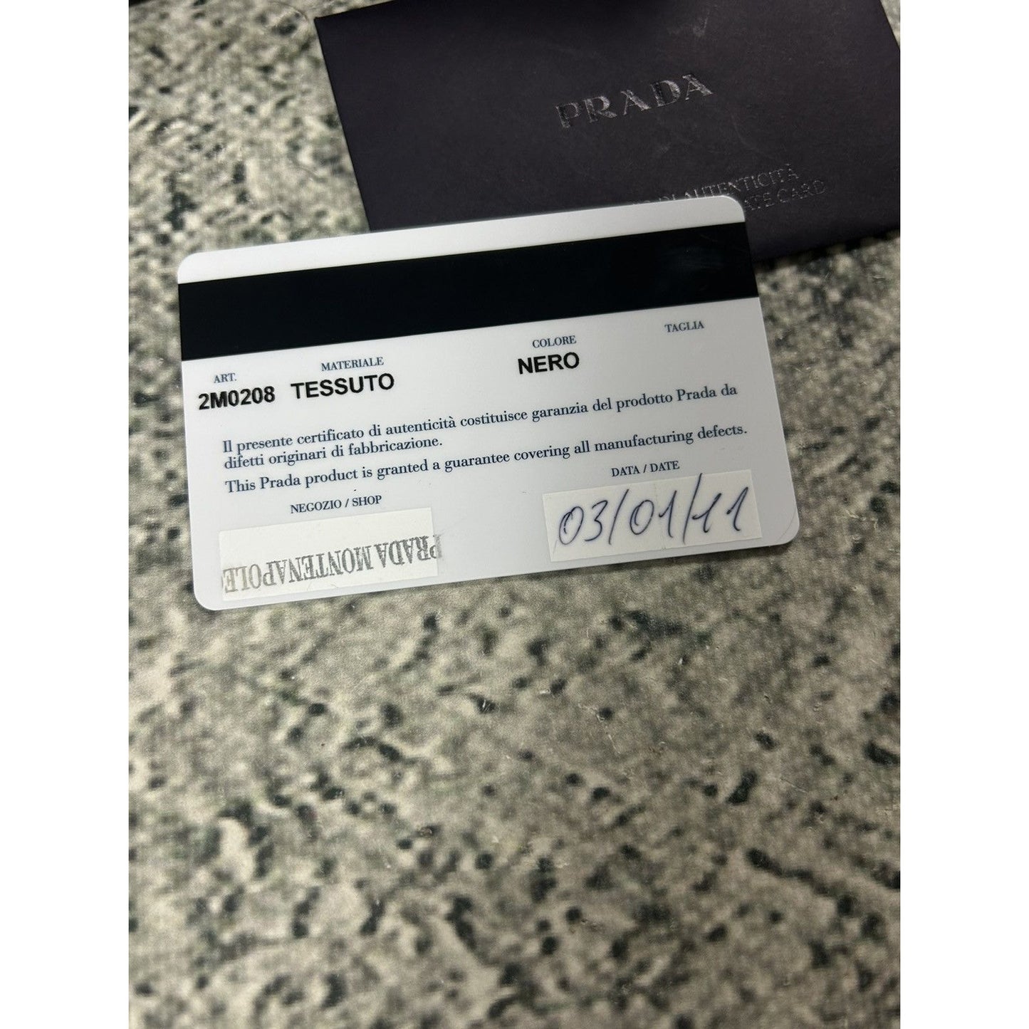 Prada leather cardholder black vintage small OG ALL