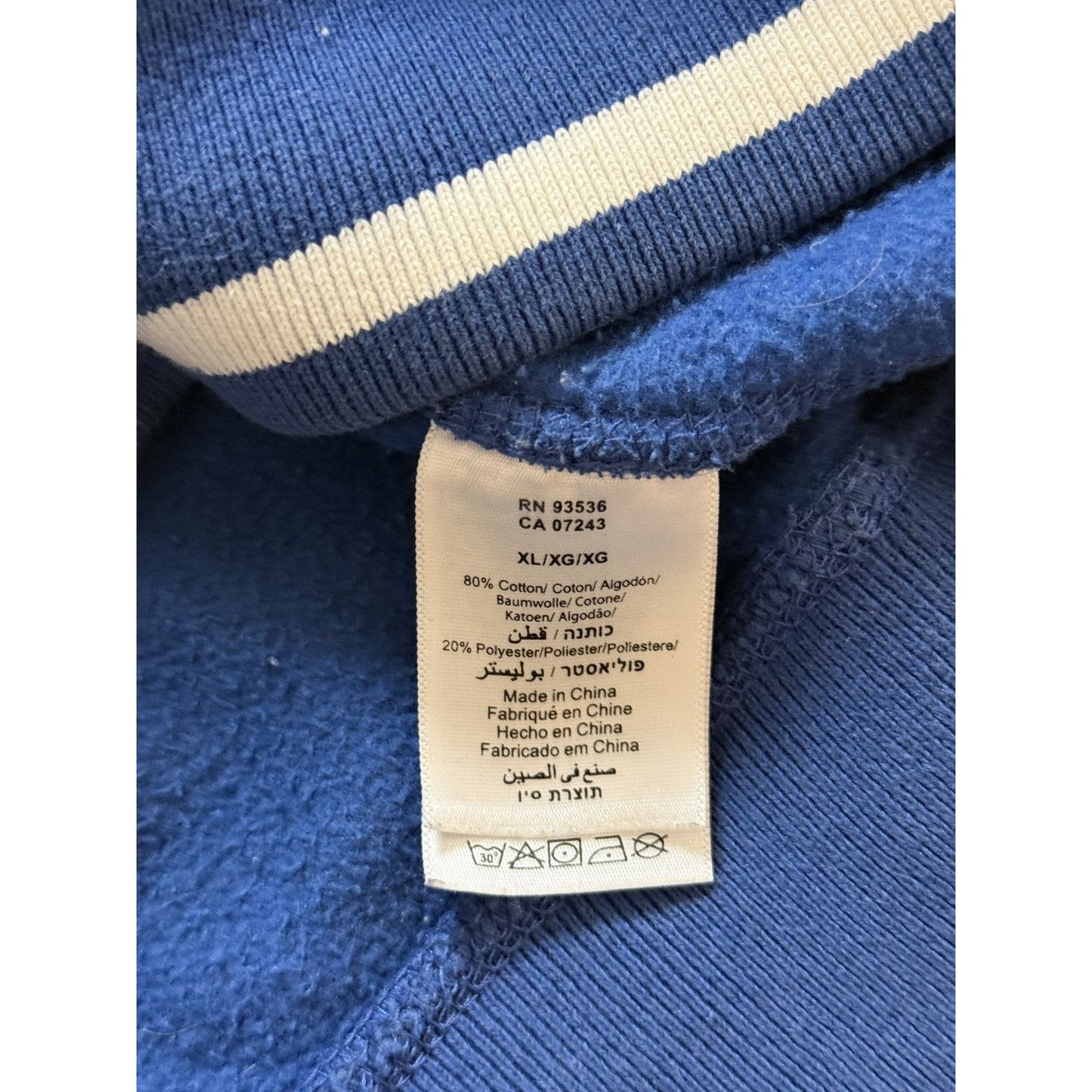 Ecko Unltd vintage zip hoodie blue red white big logo Y2K