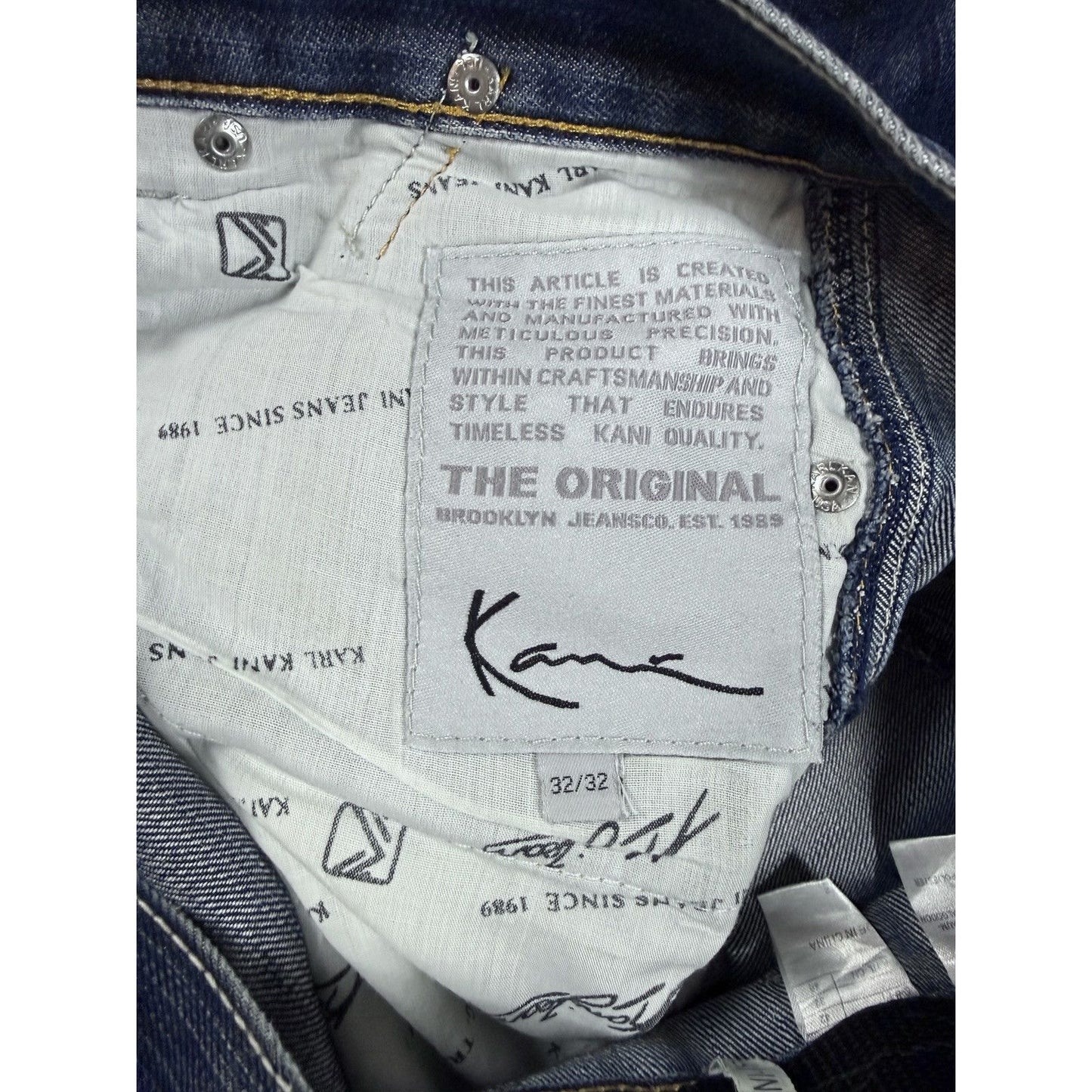 Karl Kani jeans vintage blue baggy Y2K
