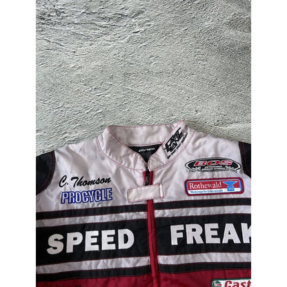 Speed Freak Racing Jacket vintage bomber jacket red