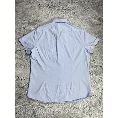 De Fursac Egyptian Cotton shirt baby blue button-up