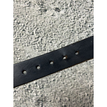 Diesel leather belt small buckle Y2K black
