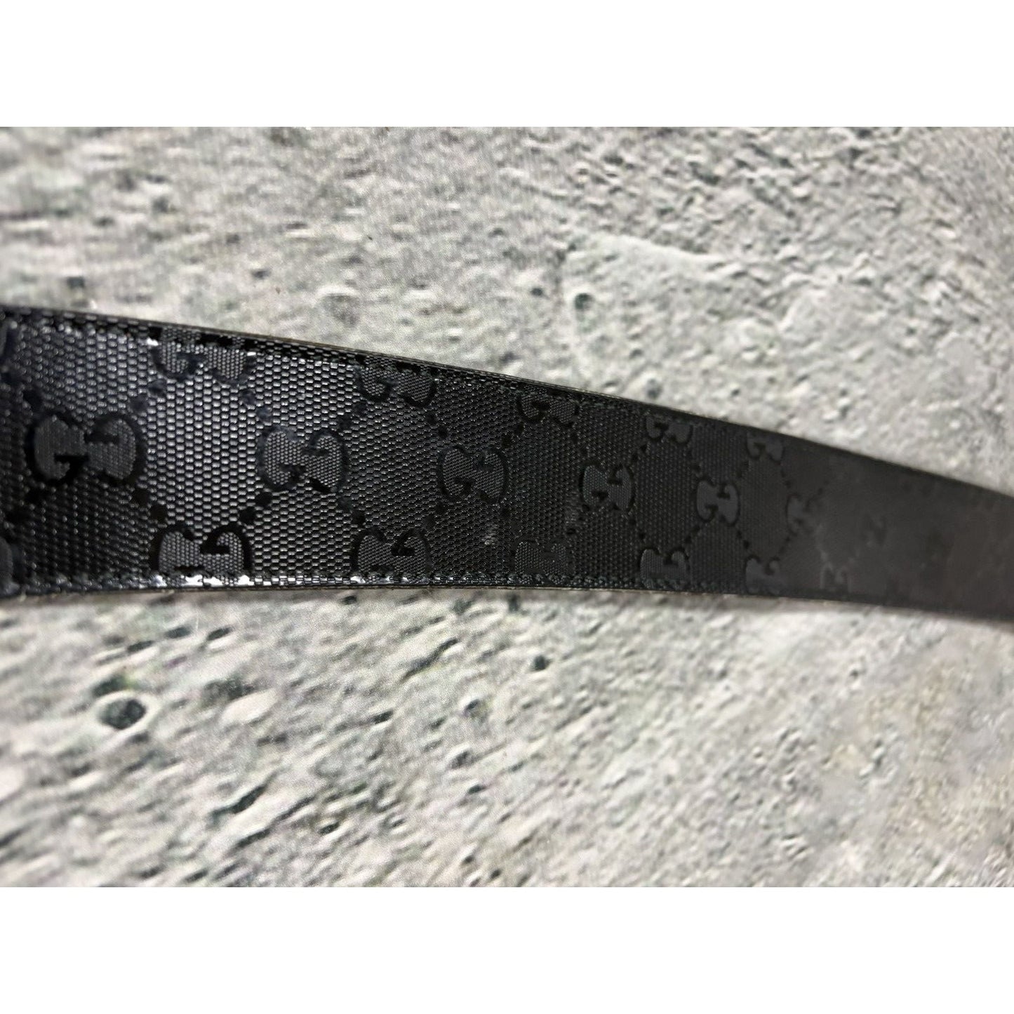 Gucci belt black big buckle double G monogram